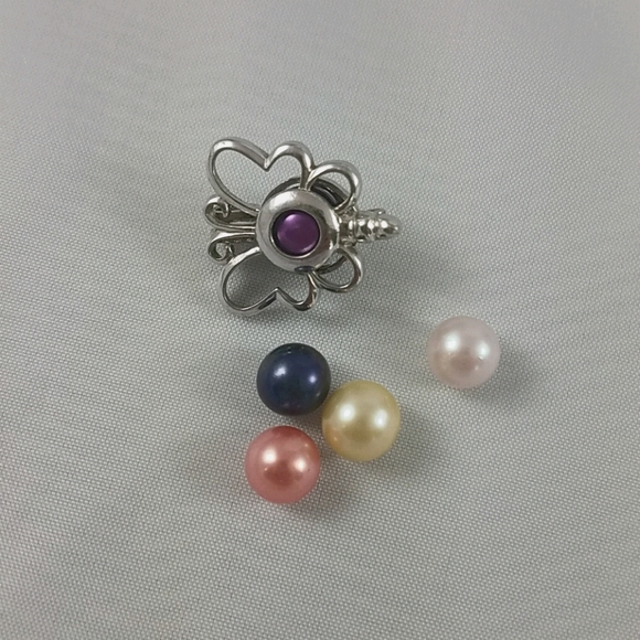 Sterling Silver Butterfly Cage Necklace - Picture 5 of 5